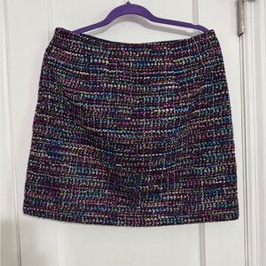 LOFT Colorful Tweed Mini Skirt